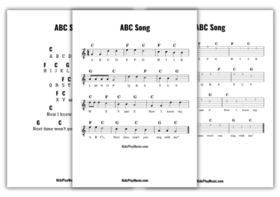 ABC Song - Chords, Tabs and Sheet Music - KidsPlayMusic