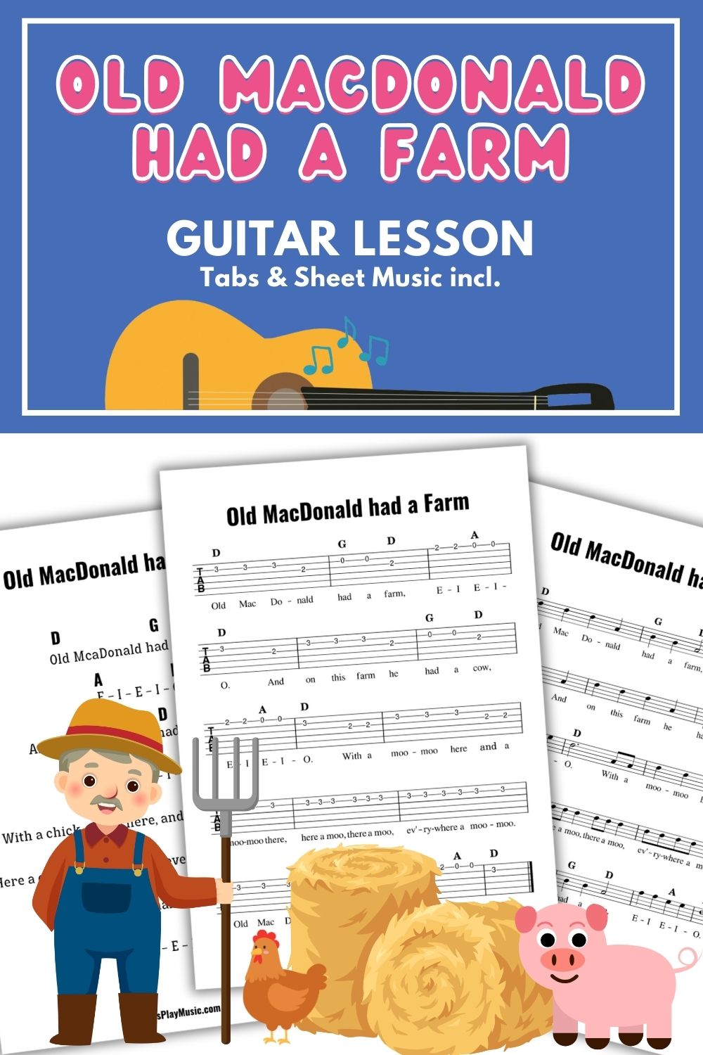 Old MacDonald had a Farm Guitar Lesson