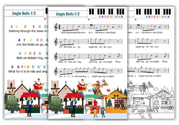 Jingle Bells Piano Printables