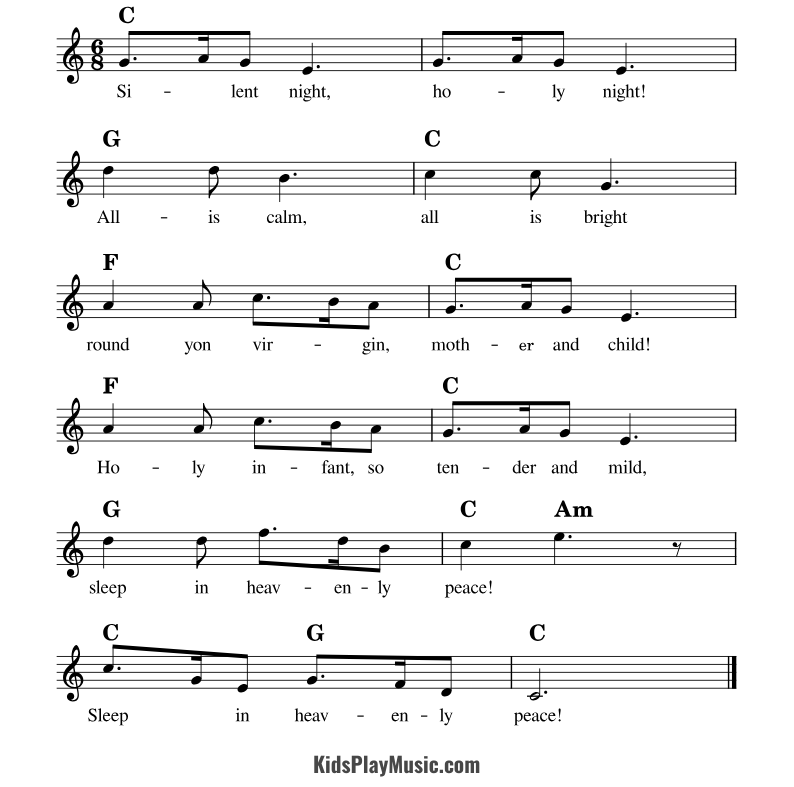 Silent Night - Piano Sheet Music