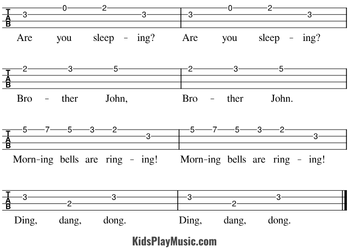 Are You Sleeping Ukulele Tabs