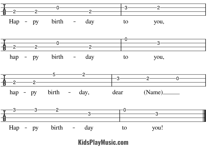 Happy Birthday - Ukulele Tabs