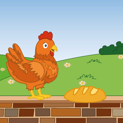 french childrens song une poule sur un mur