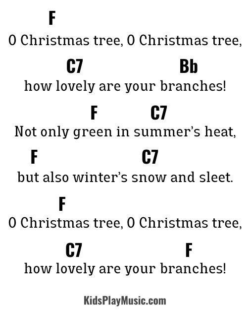 O Christmas Tree - Ukulele Chords