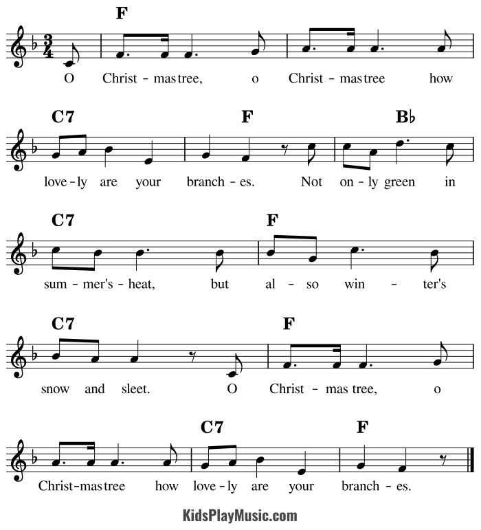 O Christmas Tree - Ukulele Sheet Music