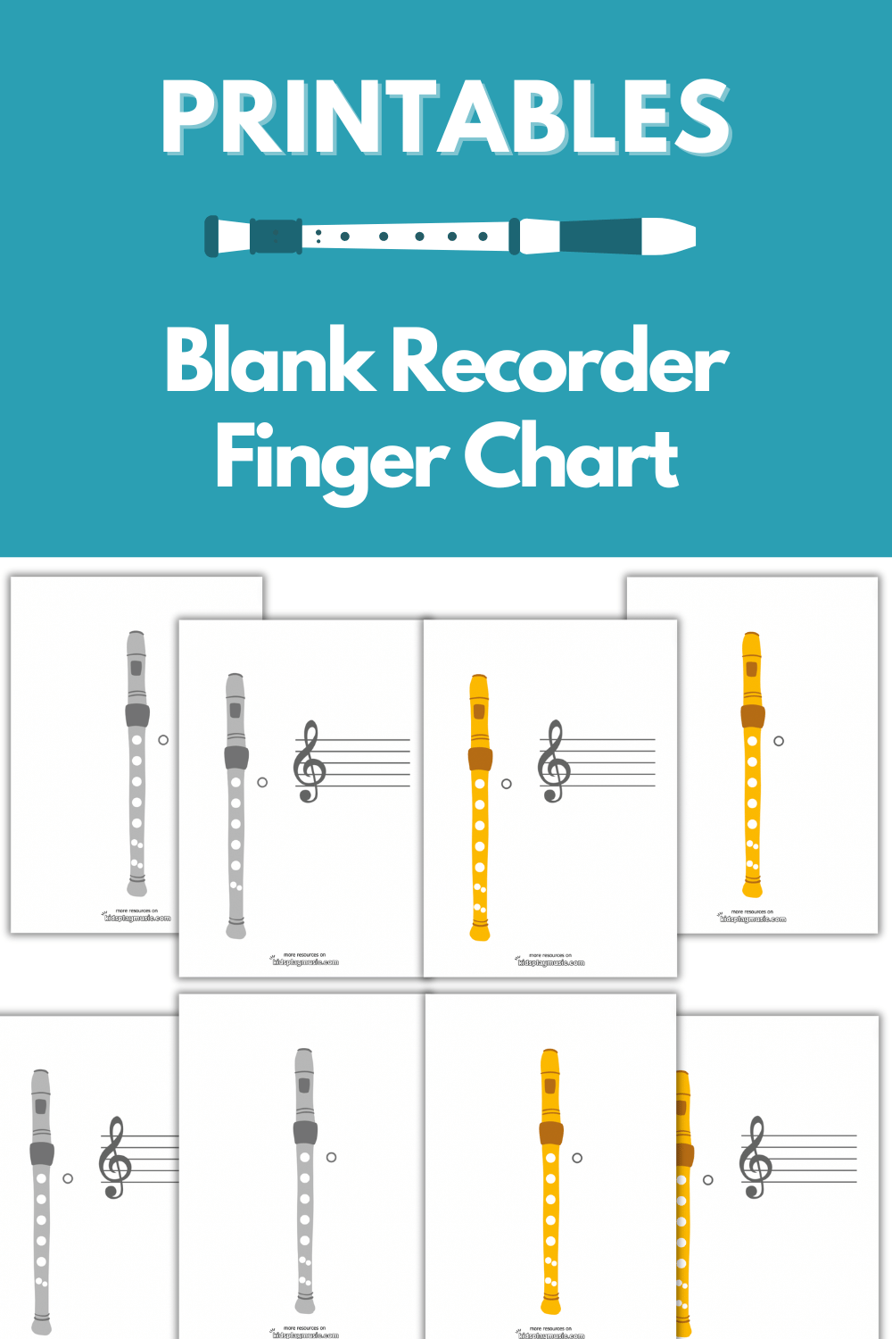 Blank Recorder Fingering Chart