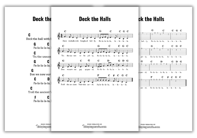 Deck the Halls - Guitar Free PDF