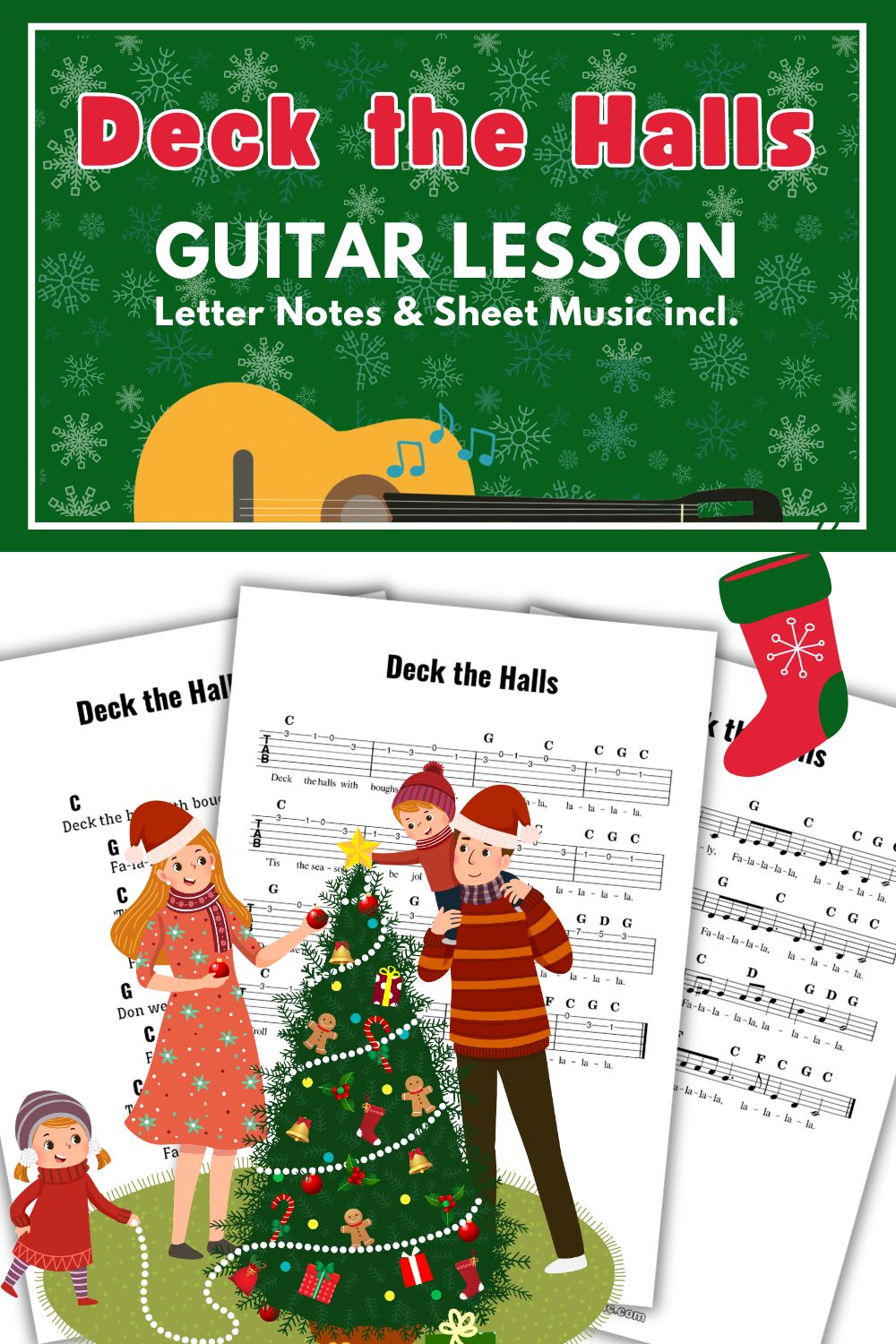 Deck the Halls Guitar Lesson