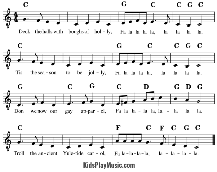 Deck the Halls - Guitar Sheet Music