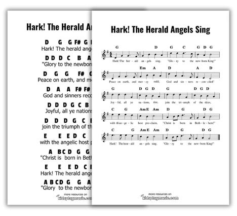 Hark The Herald Angels Sing - Piano Printables