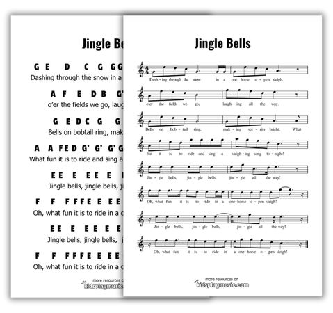 Jingle Bells - Recorder Letter notes