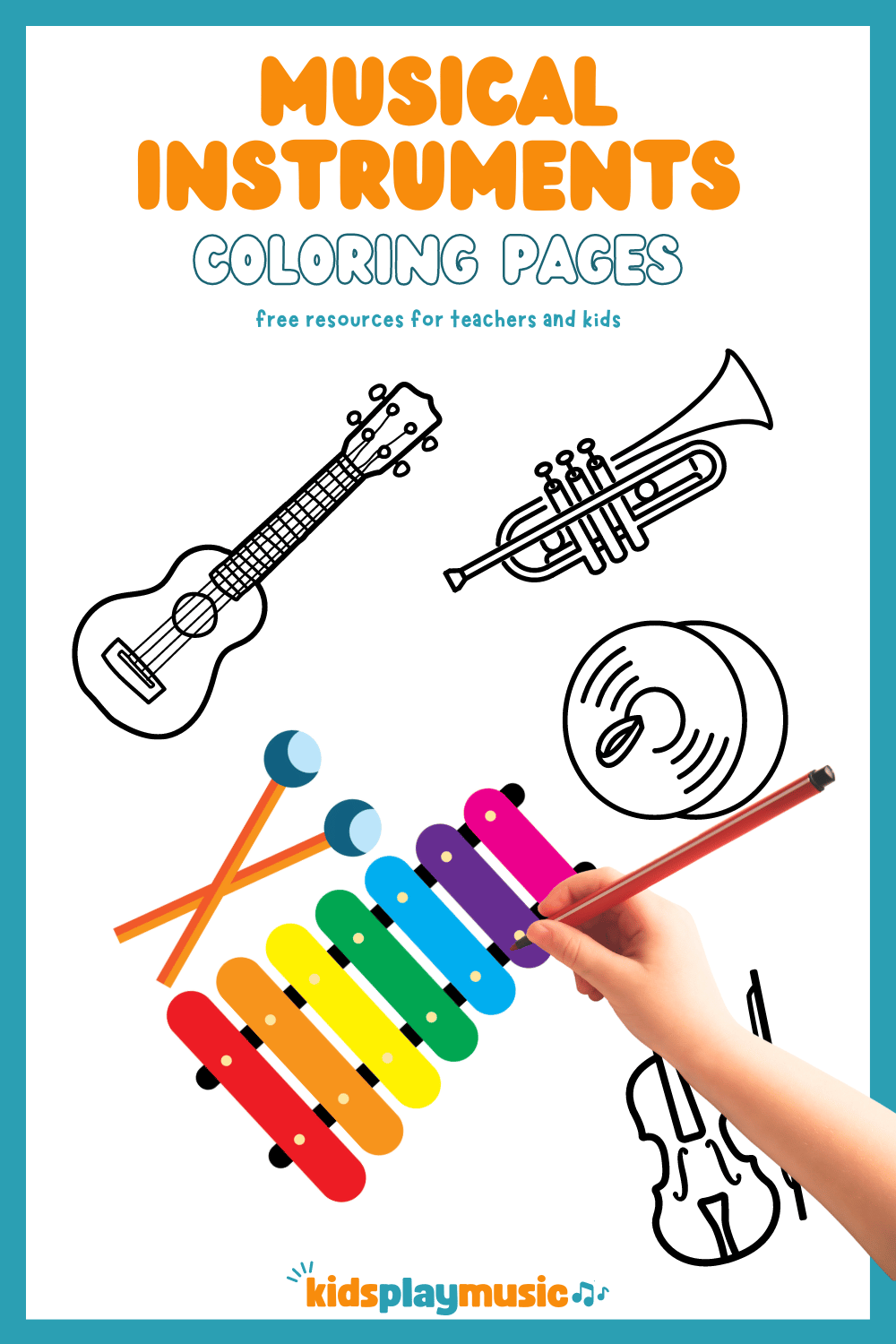 Musical Instruments Coloring Pages