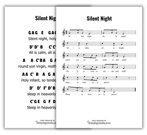 Silent Night - Recorder Free Printabels PDF