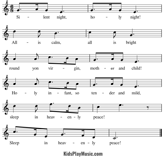 Silent Night - Recorder Sheet Music