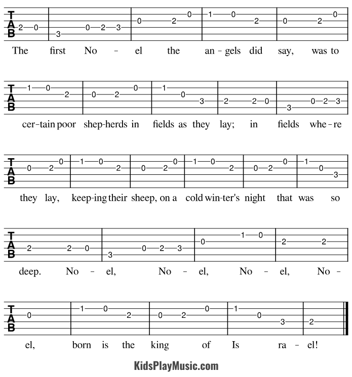 The First Noel - Guitar Tabs