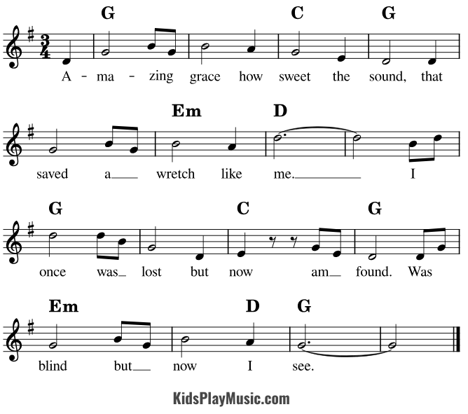 Amazing Grace - Ukulele Sheet Music