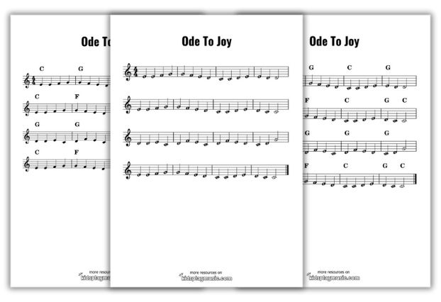 Ode To Joy - Piano Worksheets